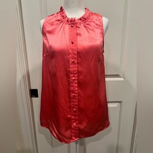 Lilly Pulitzer 100% Silk Top Salmon Pink Size 4